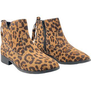 Wonder Nation Leopard Ankle Boot Side Zip Size 3